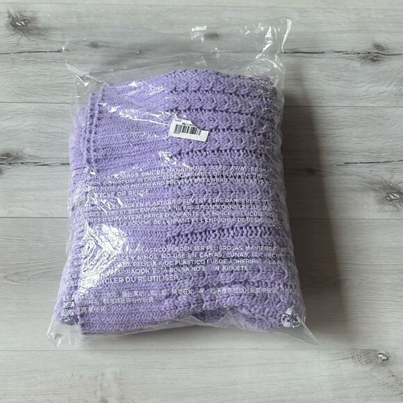 Aerie Cable Car Quarter Zip Sweater Size SP‎ LAVENDER NWT in packaging - Picture 6 of 6